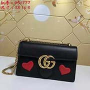gucci古奇GUCCI新款 原单 与众不同灵感加入翻盖结构化单肩小包 链条可滑动 多种背法 不同场合自由转换的毕备百搭单品 手提 单肩 斜挎 随意而调 獨家品质进口头层 皮打造 手感舒适 车线均匀对