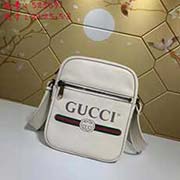 gucci古驰 GUCCI新款 男士全牛皮复古标识印花