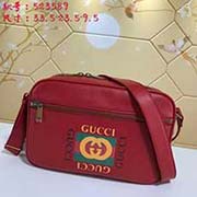 gucci古奇 GUCCI新款 男士全牛皮复古标识印花