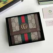 原单品质 采用进口粒面牛皮 搭配乌木色双G面料 523173啡色 12cmx11cmx3cm