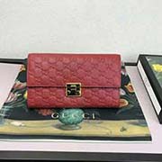 453156 古奇新款皮夹padlock系列新款造型 高等进口牛皮 专柜同步 22x14x2.5cm 压G大红
