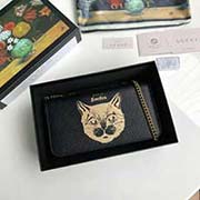 原单出品 猫头印花新款mini包 能轻松容纳plus手机 口红 小卡包 521552黑色 18.5cmx10cmx4.5cmx