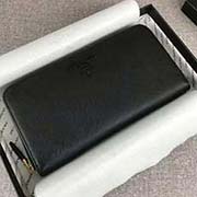 PRADA新款单拉链钱包 专柜新同色标志 经典之作 官网同步 1ML506 黑色同色标志 意大利高等原单十字纹牛皮质感极好 长20cm高10.3cm