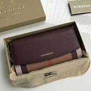 Burberry 柏宝利 原单出品 大面采用进口手掌纹牛皮 内格细腻柔软的进口小牛皮 原版格子面料 3957枣红色 19cmx10cmx3cm