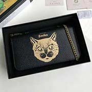 原单出品 猫头印花新款mini包 能轻松容纳plus手机 口红 小卡包 521552黑色 18.5cmx10cmx4.5cmx