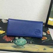 322121 经典热卖二折款小logo 高等意大利进口牛皮 配以经典双G高等大气款式 专柜同步 19x10x3cm 甩纹皮宝蓝色