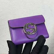 369673 G 钥匙包 高端进口牛皮原版五金原代工出品专柜同步 9.5x6x2.5cm 全皮紫色