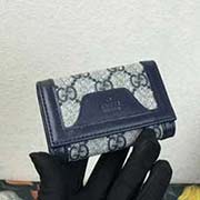 322449Gucci钥匙包 高端进口牛皮 原版五金 9.5x6x2.5cm PVC蓝色 啡色