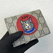 499380 GG新款刺绣卡包 高等意大利进口牛皮 logo压唛油边 专柜同步 11x8x2.5cm 红色猫头