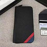 PRADA男士单拉链钱包 专柜新款式 官网同步 2ML317 黑色拼色字唛 意大利高等原单十字纹牛皮质感极好 长20cm高10.3cm