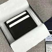PRADA爆款男士卡包 专柜新款式 官网同步 2MC223 黑色压字唛 意大利高等原单十字纹牛皮质感极好 长10cm高8cm