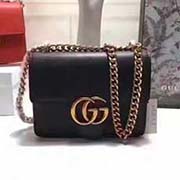 gucciGG Marmont原版皮系列链带肩