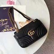 gucci新Marmont 绗缝链条包 链带波