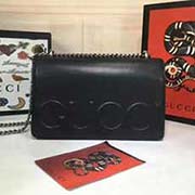 gucci原版 新款流动链条包 浮雕标