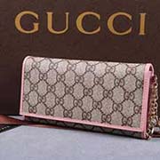 gucci 154185 啡PVC粉红皮 古奇pvc钱包