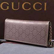 gucci 154185 灰光胶 古奇pvc钱包