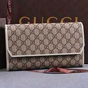 Gucci古奇钱包 男女长款搭扣经典