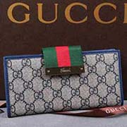 gucci 181668-1 蓝PVC蓝皮 古驰pvc钱包