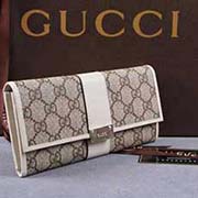 gucci 233028 啡PVC米白皮 古驰pvc