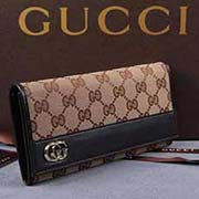 gucci 233029 杏布啡皮 古奇帆布