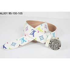 LV品牌白彩皮带AL001