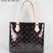 LV 91122_咖啡压花 LV 2012新款漆皮单肩包