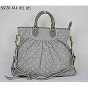 LV女包 新款95350灰色 牛仔布 手提单肩斜挎休闲女包