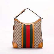 gucci女包 257084 vintage web 中号圆底包 单肩包 