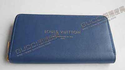 路易威登LV蓝色全皮钱包M58044