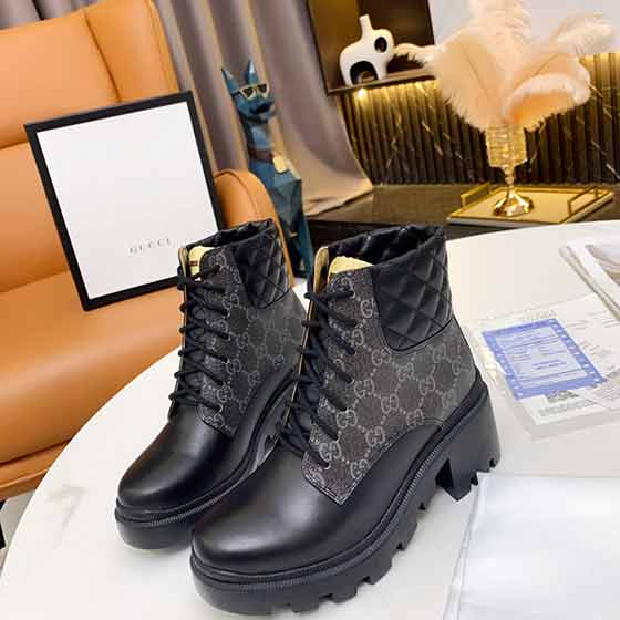 GUCCI大品牌专柜女鞋 真皮松糕厚
