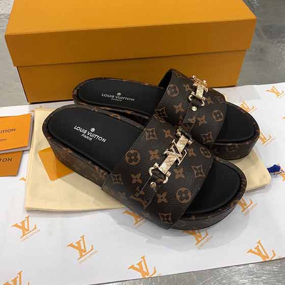 名品打折网LV官网Jumbo Flatform系列秋夏厚底凉拖鞋