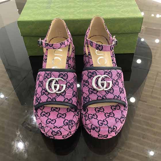 GUCCI官网秋夏新款厚底高跟凉