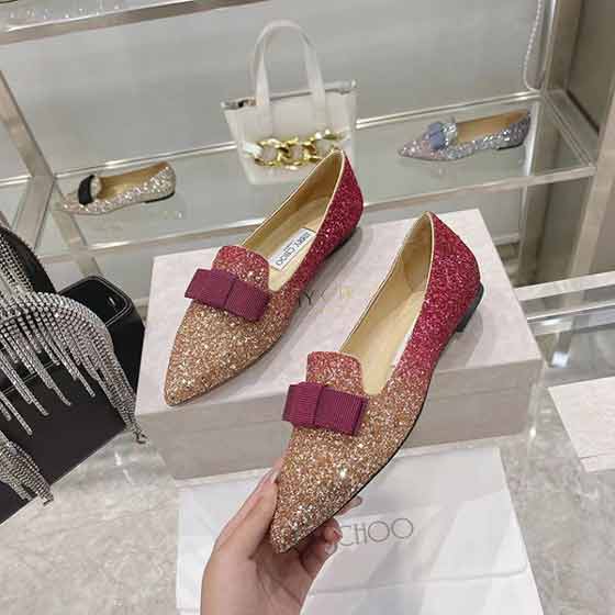 JIMMY CHOO 周仰杰女鞋 Gala系列低跟鞋 浅口鞋女士平跟鞋奢侈品