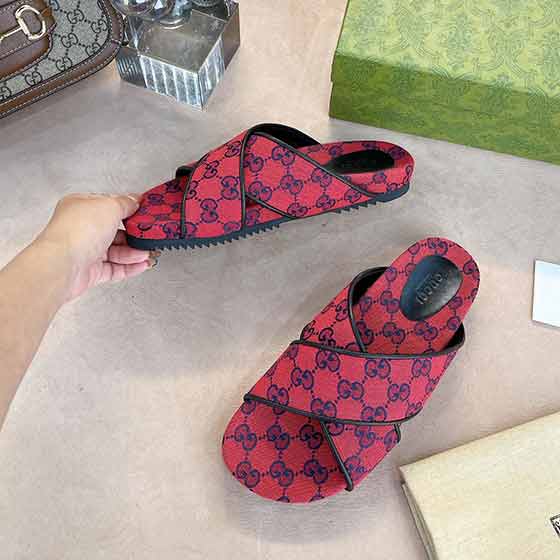 Gucci网红拖鞋，新限量单层底拖鞋 