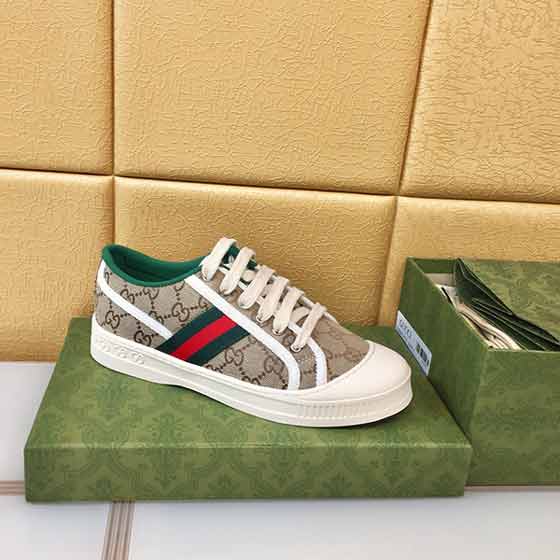 女鞋品牌折扣网GUCCI 新款古奇帆布鞋