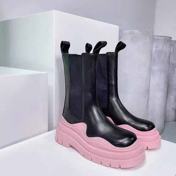 高品质品牌中跟女靴， Bottega Venet秋冬最新中筒靴