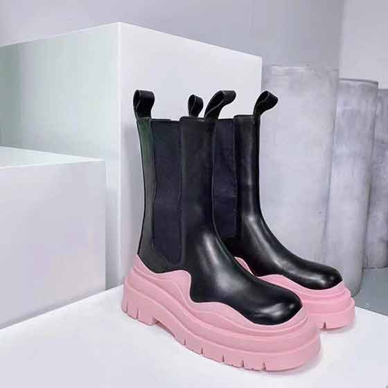 高品质品牌中跟女靴， Bottega Venet秋冬新中筒靴