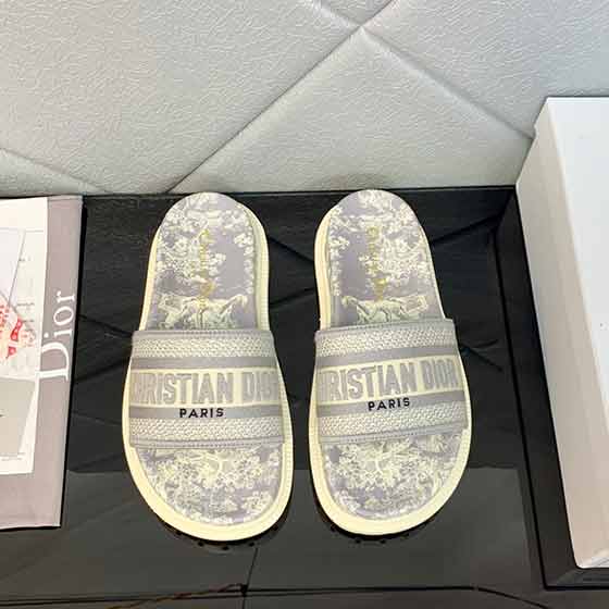 dior迪奥大品牌时尚拼色真皮露趾凉鞋 夏新款女鞋