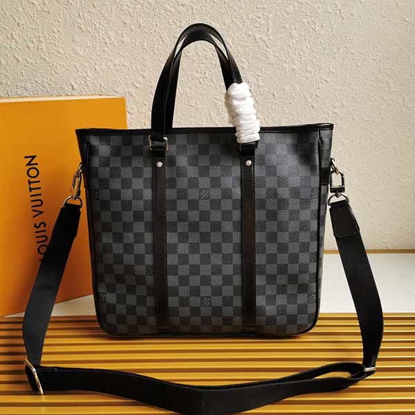 路易威登黑格小号Damier Graphite帆布配Tadao手袋N41259,商务休闲守选!