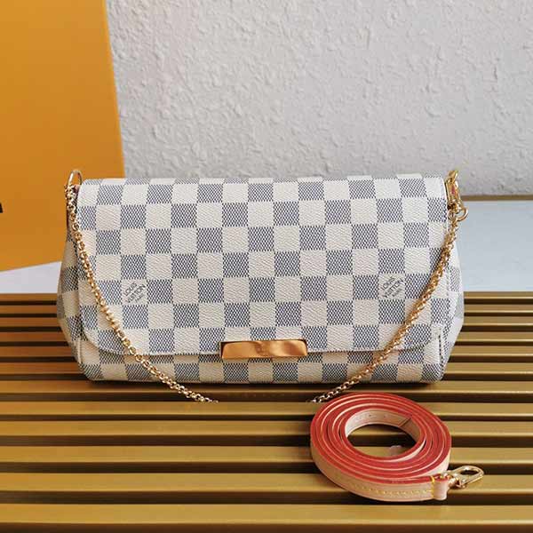 lv包中号手袋N41275  Damier Azur帆布Favorite手包