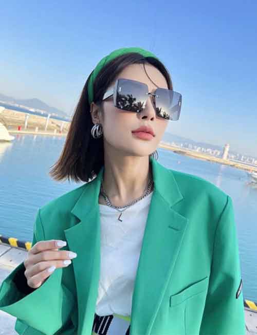 国际大品牌眼镜迪奥Dior无边镜框女士偏光太阳镜