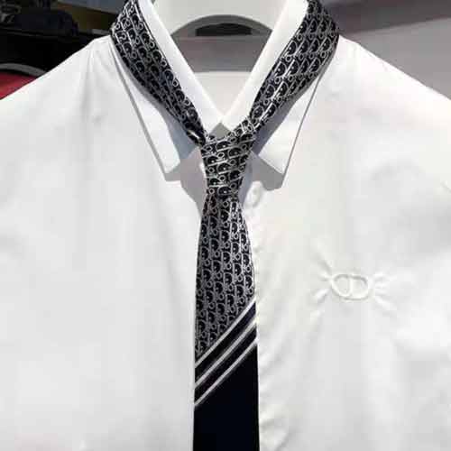 Dior家款新领带 高端手工定制男士CD提领花带