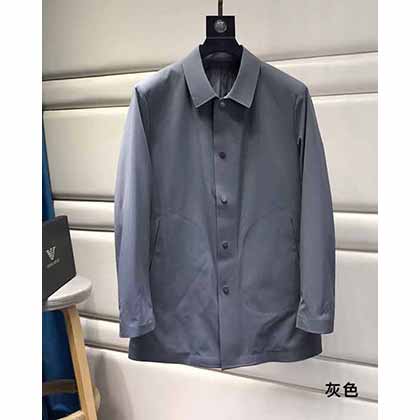 Armani阿玛尼秋冬新款男士时尚简约风衣棉服夹克外套