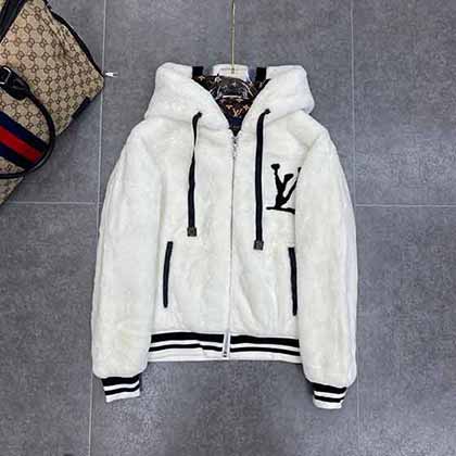 LV路易威登秋冬装连帽彩色提花小