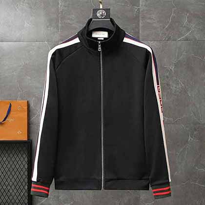古奇官网中国专柜定制品牌元素设计男士立领夹克