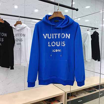 LuisVuittn大品牌连帽卫衣男女潮牌情侣宽松潮流上衣外套