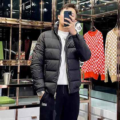 PRAA高等白鸭绒羽绒服男冬季时尚短款大品牌加厚保暖