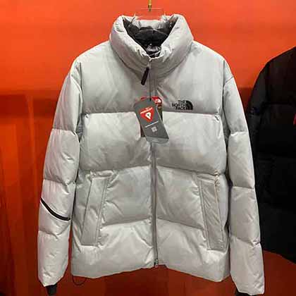国际大品牌北面男士立领白鸭绒保暖亮面羽绒服外套