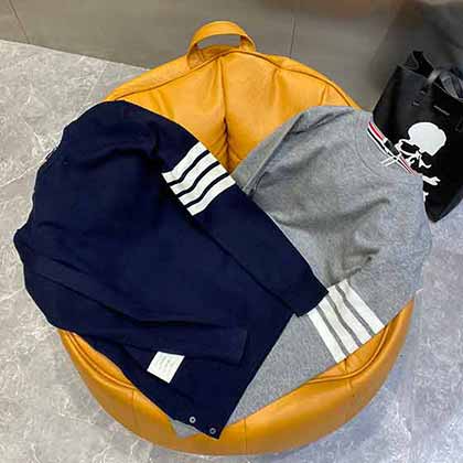 大品牌新款TB男士纯棉长袖T恤休闲