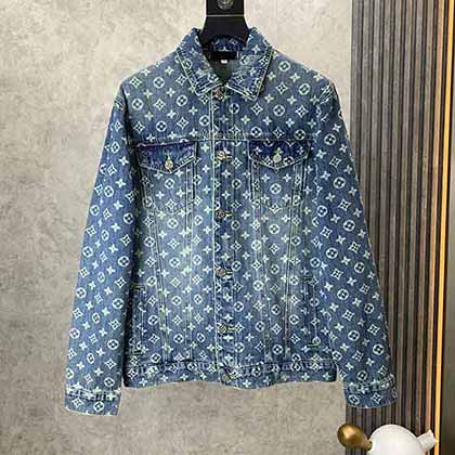lv衣服男装，2022新款男士牛仔外套